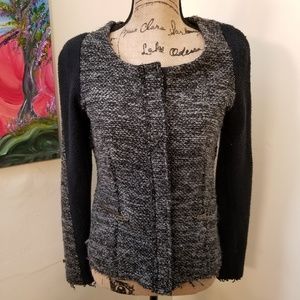 Anthro Cartonnier glimmer boucle sweater jacket